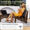 image:imageGiantex Outdoor Chair Cushion for Patio Furniture 24x24 Deep Seat amp 23x18 Backrest Pillow Waterproof amp Fade Resistant Removable Cover Outside Sofa Chair Replacement Cushion TanBlack