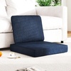 image:imageGiantex Outdoor Chair Cushion for Patio Furniture 24x24 Deep Seat amp 23x18 Backrest Pillow Waterproof amp Fade Resistant Removable Cover Outside Sofa Chair Replacement Cushion TanNavy