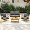 image:imageGiantex Outdoor Chair Cushion for Patio Furniture 24x24 Deep Seat amp 23x18 Backrest Pillow Waterproof amp Fade Resistant Removable Cover Outside Sofa Chair Replacement Cushion TanGray
