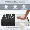 image:imageGiantex Outdoor Chair Cushion for Patio Furniture 24x24 Deep Seat amp 23x18 Backrest Pillow Waterproof amp Fade Resistant Removable Cover Outside Sofa Chair Replacement Cushion TanBlack