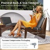 image:imageGiantex Outdoor Chair Cushion for Patio Furniture 24x24 Deep Seat amp 23x18 Backrest Pillow Waterproof amp Fade Resistant Removable Cover Outside Sofa Chair Replacement Cushion TanGray
