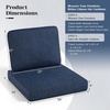 image:imageGiantex Outdoor Chair Cushion for Patio Furniture 24x24 Deep Seat amp 23x18 Backrest Pillow Waterproof amp Fade Resistant Removable Cover Outside Sofa Chair Replacement Cushion TanNavy