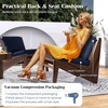 image:imageGiantex Outdoor Chair Cushion for Patio Furniture 24x24 Deep Seat amp 23x18 Backrest Pillow Waterproof amp Fade Resistant Removable Cover Outside Sofa Chair Replacement Cushion TanNavy