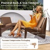 image:imageGiantex Outdoor Chair Cushion for Patio Furniture 24x24 Deep Seat amp 23x18 Backrest Pillow Waterproof amp Fade Resistant Removable Cover Outside Sofa Chair Replacement Cushion TanTan