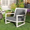 image:imageGiantex Outdoor Chair Cushion for Patio Furniture 24x24 Deep Seat amp 23x18 Backrest Pillow Waterproof amp Fade Resistant Removable Cover Outside Sofa Chair Replacement Cushion TanGray