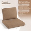 image:imageGiantex Outdoor Chair Cushion for Patio Furniture 24x24 Deep Seat amp 23x18 Backrest Pillow Waterproof amp Fade Resistant Removable Cover Outside Sofa Chair Replacement Cushion TanTan