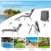 image:imageGiantex Outdoor Chaise Lounge Chair  Folding Lounge Chair w 8Level Adjustable Backrests Aluminum Frame Cozy Headrest Pillow Patio Recliner for Backyard Poolside Balcony 1 GrayGrey
