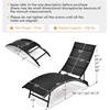 image:imageGiantex Outdoor Chaise Lounge Set of 2 Foldable Pool Lounge Chairs with 5Position Adjustable Backrest QuickDrying Fabric Patio Lounger for Backyard Beach Lawn Sunbathing Recliner BlackBlack