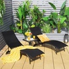 image:imageGiantex Outdoor Chaise Lounge Set of 2 Foldable Pool Lounge Chairs with 5Position Adjustable Backrest QuickDrying Fabric Patio Lounger for Backyard Beach Lawn Sunbathing Recliner BlackBlack