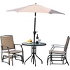 image:imageGiantex Outdoor Glider Chair WSturdy Metal Frame amp Breathable Mesh Fabric Porch Lounge Swing Rocking Chairs Set of 2 for Lawn Garden Porch Backyard Poolside Patio Gliders for OutsideKhaki