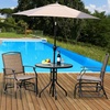 image:imageGiantex Outdoor Glider Chair WSturdy Metal Frame amp Breathable Mesh Fabric Porch Lounge Swing Rocking Chairs Set of 2 for Lawn Garden Porch Backyard Poolside Patio Gliders for OutsideKhaki