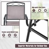 image:imageGiantex Outdoor Glider Chair WSturdy Metal Frame amp Breathable Mesh Fabric Porch Lounge Swing Rocking Chairs Set of 2 for Lawn Garden Porch Backyard Poolside Patio Gliders for OutsideBrown