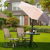 image:imageGiantex Outdoor Glider Chair WSturdy Metal Frame amp Breathable Mesh Fabric Porch Lounge Swing Rocking Chairs Set of 2 for Lawn Garden Porch Backyard Poolside Patio Gliders for OutsideKhaki