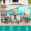 image:imageGiantex Outdoor Glider Chair WSturdy Metal Frame amp Breathable Mesh Fabric Porch Lounge Swing Rocking Chairs Set of 2 for Lawn Garden Porch Backyard Poolside Patio Gliders for OutsideKhaki