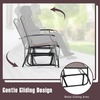 image:imageGiantex Outdoor Glider Chair WSturdy Metal Frame amp Breathable Mesh Fabric Porch Lounge Swing Rocking Chairs Set of 2 for Lawn Garden Porch Backyard Poolside Patio Gliders for OutsideBrown