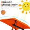 image:imageGiantex Outdoor Hanging Chaise Lounge Chair Patio Hammock Chair with Removable Canopy Cushion amp Antitoppling Rope Hanging Arc Chaise Hammock for Patio Poolside Backyard Garden Porch OrangeOrange