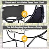 image:imageGiantex Outdoor Hanging Chaise Lounge Chair Patio Hammock Chair with Removable Canopy Cushion amp Antitoppling Rope Hanging Arc Chaise Hammock for Patio Poolside Backyard Garden Porch OrangeBeige