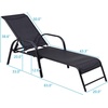 image:imageGiantex Outdoor Patio Chaise Lounge Chair Adjustable Lounge Chairs Patio Seating Furniture 5 Adjustable Positions Backyard Lawn Sling Chaise for Beach Yard Pool 12