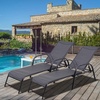 image:imageGiantex Outdoor Patio Chaise Lounge Chair Adjustable Lounge Chairs Patio Seating Furniture 5 Adjustable Positions Backyard Lawn Sling Chaise for Beach Yard Pool 12