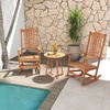 image:imageGiantex Outdoor Rocking Chair High Back Patio Rocker wArmrests Hardwood Lounge Rocking Chair with Smooth Rocking Base amp Slatted Design Wood Porch Rocker for Backyard Poolside 1 Natural2