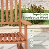image:imageGiantex Outdoor Rocking Chair High Back Patio Rocker wArmrests Hardwood Lounge Rocking Chair with Smooth Rocking Base amp Slatted Design Wood Porch Rocker for Backyard Poolside 1 Natural1