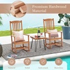 image:imageGiantex Outdoor Rocking Chair High Back Patio Rocker wArmrests Hardwood Lounge Rocking Chair with Smooth Rocking Base amp Slatted Design Wood Porch Rocker for Backyard Poolside 1 Natural2