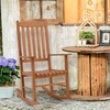 image:imageGiantex Outdoor Rocking Chair High Back Patio Rocker wArmrests Hardwood Lounge Rocking Chair with Smooth Rocking Base amp Slatted Design Wood Porch Rocker for Backyard Poolside 1 Natural1