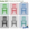 image:imageGiantex Outdoor Rocking Chair High Back Patio Rocker wArmrests Hardwood Lounge Rocking Chair with Smooth Rocking Base amp Slatted Design Wood Porch Rocker for Backyard Poolside 1 Natural1