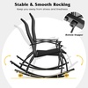image:imageGiantex Outdoor Rocking Chair Set of 2  Patio Rocking Chairs wBreathable Backrest Sturdy Metal Frame amp Safe Ergonomic Design Cozy Fabric Rocker for Backyard Poolside 330 lbs BlackBlack
