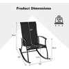 image:imageGiantex Outdoor Rocking Chair Set of 2  Patio Rocking Chairs wBreathable Backrest Sturdy Metal Frame amp Safe Ergonomic Design Cozy Fabric Rocker for Backyard Poolside 330 lbs BlackBlack