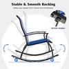 image:imageGiantex Outdoor Rocking Chair Set of 2  Patio Rocking Chairs wBreathable Backrest Sturdy Metal Frame amp Safe Ergonomic Design Cozy Fabric Rocker for Backyard Poolside 330 lbs BlackNavy