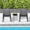 image:imageGiantex Outdoor Rocking Chairs Set of 2 Patio Rocking Chairs wBreathable Seat amp Back HeavyDuty Metal Support Ergonomic Outside Rocker for Backyard Poolside Garden 2 BrownBlack