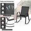 image:imageGiantex Outdoor Rocking Chairs Set of 2 Patio Rocking Chairs wBreathable Seat amp Back HeavyDuty Metal Support Ergonomic Outside Rocker for Backyard Poolside Garden 2 BrownBlack
