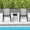 image:imageGiantex Outdoor Rocking Chairs Set of 2 Patio Rocking Chairs wBreathable Seat amp Back HeavyDuty Metal Support Ergonomic Outside Rocker for Backyard Poolside Garden 2 BrownGrey