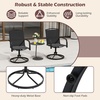 image:imageGiantex Outdoor Swivel Chairs Set of 2 All Weather 360 Patio Rockers with High Backrest Breathable Seat HeavyDuty Round Metal Base Patio Dining Chairs for Porch Garden Lawn Poolside BlackBlack