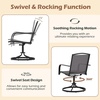 image:imageGiantex Outdoor Swivel Chairs Set of 2 All Weather 360 Patio Rockers with High Backrest Breathable Seat HeavyDuty Round Metal Base Patio Dining Chairs for Porch Garden Lawn Poolside BlackGrey