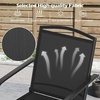 image:imageGiantex Outdoor Swivel Chairs Set of 2 All Weather 360 Patio Rockers with High Backrest Breathable Seat HeavyDuty Round Metal Base Patio Dining Chairs for Porch Garden Lawn Poolside BlackBlack