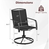image:imageGiantex Outdoor Swivel Chairs Set of 2 All Weather 360 Patio Rockers with High Backrest Breathable Seat HeavyDuty Round Metal Base Patio Dining Chairs for Porch Garden Lawn Poolside BlackBlack