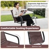 image:imageGiantex Outdoor Swivel Chairs Set of 2 All Weather 360 Patio Rockers with High Backrest Breathable Seat HeavyDuty Round Metal Base Patio Dining Chairs for Porch Garden Lawn Poolside BlackBrown