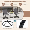 image:imageGiantex Outdoor Swivel Chairs Set of 2 All Weather 360 Patio Rockers with High Backrest Breathable Seat HeavyDuty Round Metal Base Patio Dining Chairs for Porch Garden Lawn Poolside BlackGrey