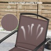 image:imageGiantex Outdoor Swivel Chairs Set of 2 All Weather 360 Patio Rockers with High Backrest Breathable Seat HeavyDuty Round Metal Base Patio Dining Chairs for Porch Garden Lawn Poolside BlackBrown
