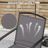 image:imageGiantex Outdoor Swivel Chairs Set of 2 All Weather 360 Patio Rockers with High Backrest Breathable Seat HeavyDuty Round Metal Base Patio Dining Chairs for Porch Garden Lawn Poolside BlackGrey