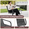 image:imageGiantex Outdoor Swivel Chairs Set of 2 All Weather 360 Patio Rockers with High Backrest Breathable Seat HeavyDuty Round Metal Base Patio Dining Chairs for Porch Garden Lawn Poolside BlackBlack