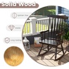image:imageGiantex Outdoor Wood Rocking Chair  Patio Rocking Chair with Solid Rubber Wood Frame Slat Back Outside amp Indoor Rocker for Garden Poolside Balcony Backyard Lawn Front Porch Rocker NaturalDark Coffee