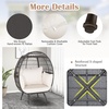 image:imageGiantex Oversized Wicker Egg Chair Outdoor amp Indoor Hammock Chair with Thick Cushions 2Person PE Rattan Lounge Chair Swing Chair for Patio BackyardPorch 450 LBS Weight Capacity Mix BrownMix Brown