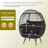 image:imageGiantex Oversized Wicker Egg Chair Outdoor amp Indoor Hammock Chair with Thick Cushions 2Person PE Rattan Lounge Chair Swing Chair for Patio BackyardPorch 450 LBS Weight Capacity Mix BrownBlack