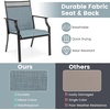 image:imageGiantex Patio Chairs Set of 2 Outdoor Chairs with All Weather Fabric High Backrest Armrests Heavy Duty Metal Armchair Outside Dining Chairs for Porch Lawn Garden Yard Pool Blue amp BlackBlue  Black