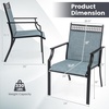 image:imageGiantex Patio Chairs Set of 2 Outdoor Chairs with All Weather Fabric High Backrest Armrests Heavy Duty Metal Armchair Outside Dining Chairs for Porch Lawn Garden Yard Pool Blue amp BlackBlue  Black