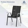 image:imageGiantex Patio Chairs Set of 2 Stackable Outdoor Dining Chairs with Breathable amp QuickDry Fabric amp Armrests for All Weather Lawn Backyard PoolsidePorch Deck 330 LBS Capacity BlueBlack