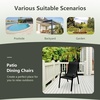 image:imageGiantex Patio Chairs Set of 2 Stackable Outdoor Dining Chairs with Breathable amp QuickDry Fabric amp Armrests for All Weather Lawn Backyard PoolsidePorch Deck 330 LBS Capacity BlueBlack